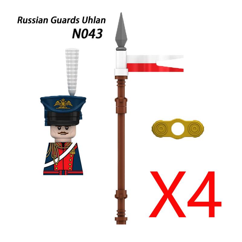 Military Medieval Building Blocks Napoleonic Wars Castle Knight Soldier Figures Weapons Guns British French Army Infantry MOC