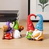 Resin Pumpkin Dwarf Figurine Statue Dwarf Spirit Heart Shape Figurines  Desktop Decorative