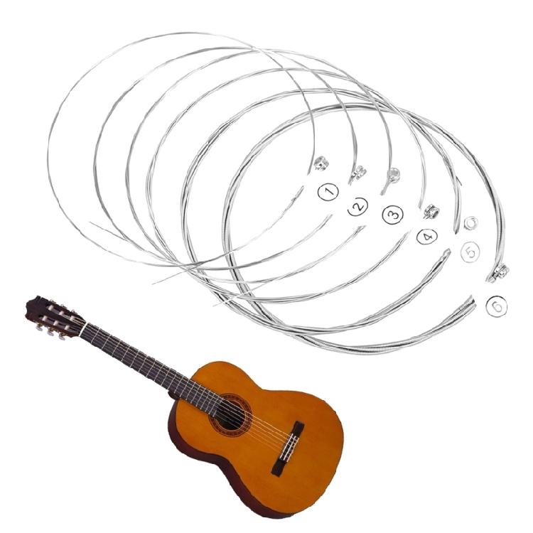 6Pcs/pack Folk Guitar String, Nylon Core Guitar Strings Replacement .028-.043