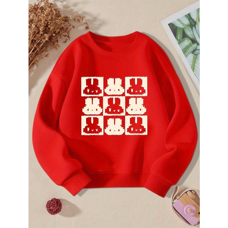 European sizes Kid's Crew Neck Sweatshirt Casual Fashion Printed Top