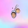 7pcs BTS Keychain, Bangtan Boys Photo & Cartoon Keyring with Name Tag, Cute Kpop ARMY Fans Bag Charm, Kpop Idol Bag Pendant