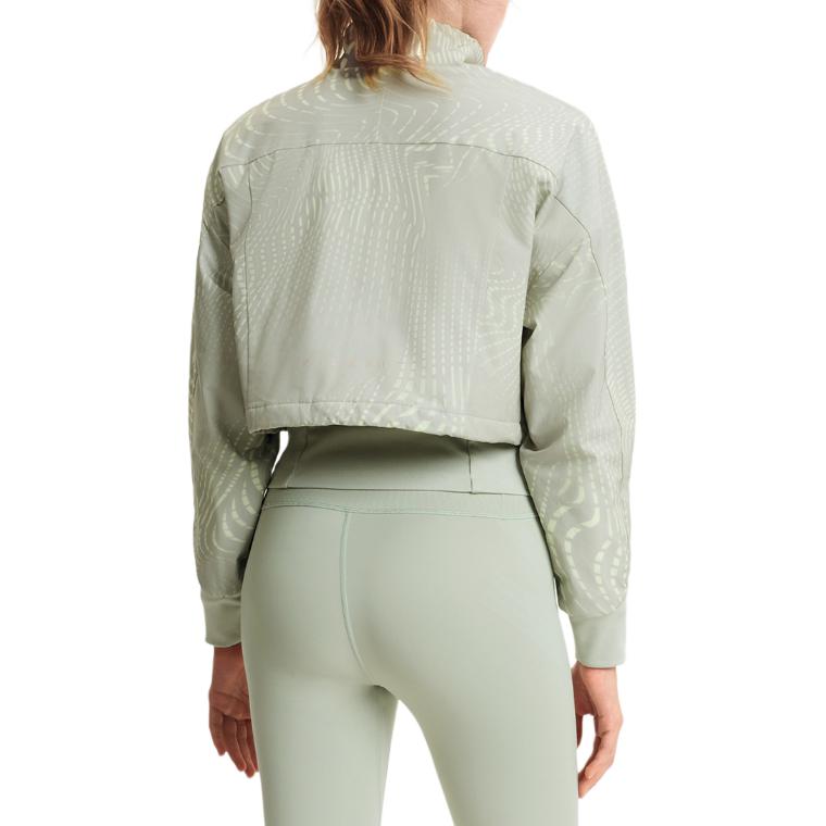 FILA Fitness Logo Loose Fashion Versatile Stand Collar Cotton Jacket Women jackets Light-Green A11W511903F-ZA