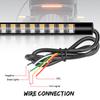 Flexible Motorcycle Rear Brake Light LED 12V DRL Turn Signal Lamp Stop Taillight 3-in-1 Flowing Indicator Light for Cafe Racer