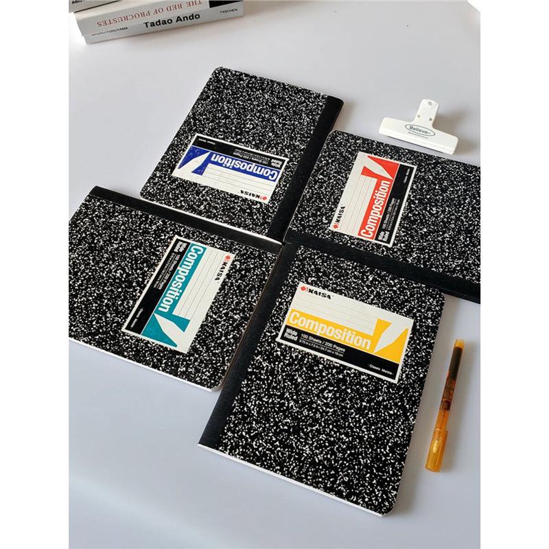 Classic American Marble Notebook: Retro Style Inspired by The Big Bang Theory for Students & Exams