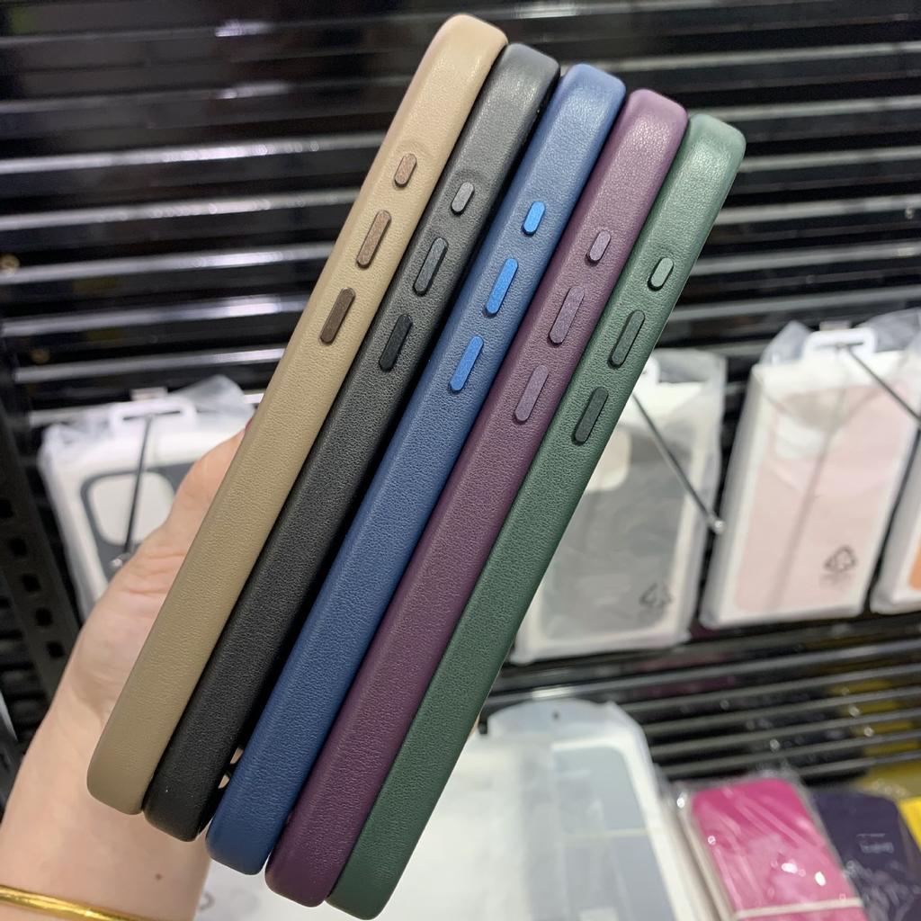 With Box Official Magnetic Busine Leather Case for Orginal IPhone 17 Pro Max 16 15 14 13 12 for Magsafe Wireless Charge Cover