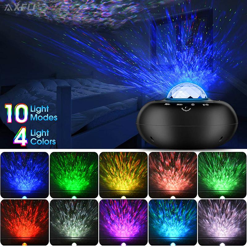 Star Projector With Ocean Weave, Colorsmoon 2 In 1 Night Light Starry Projector With Remote Control For Kids Baby Teen