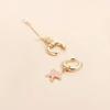 Retro Dolphin Tail Glazed Sea Star Asymmetric Fashion Luxury Earrings for Women Girls Jewelry Accessories Wedding Part Gifts