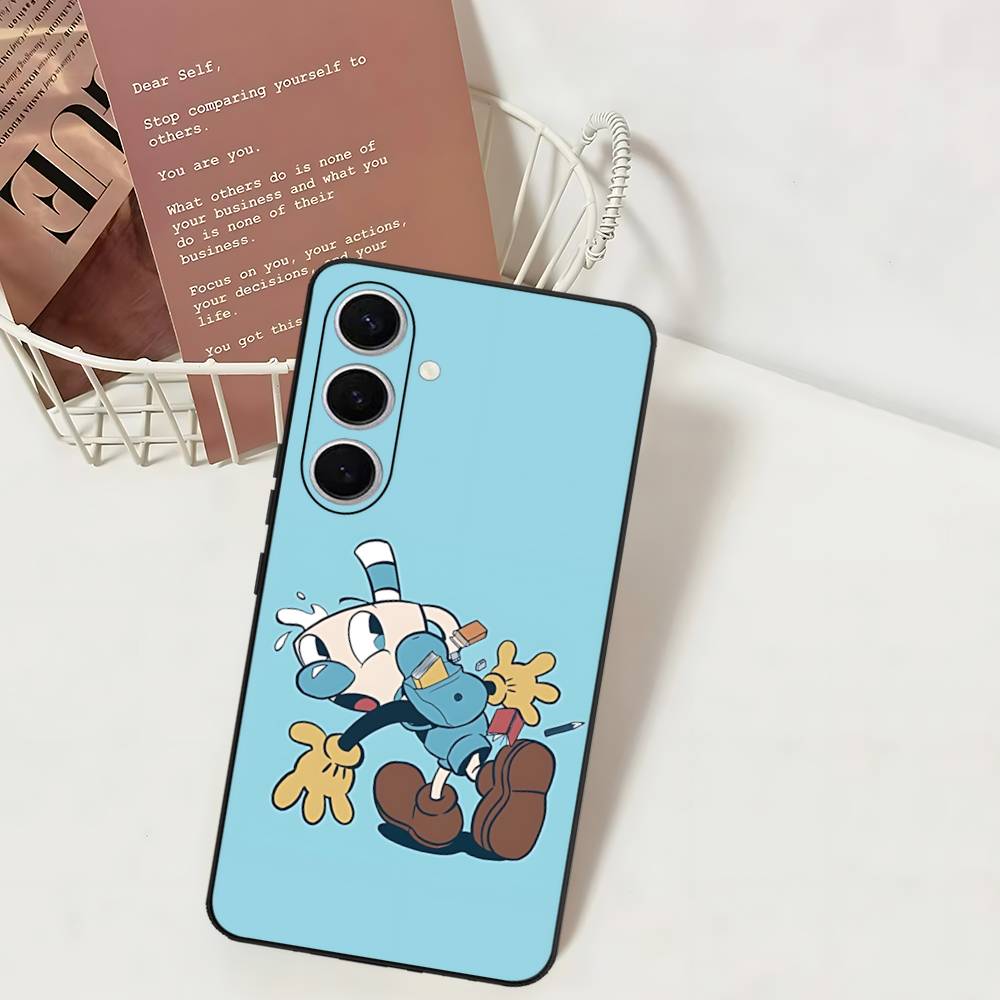 Comedy Animation C-Cuphead Cartoon Phone Case For Samsung S 24 Fe 25 Ultra Plus 20 Lite 21 30 22 23 24 22 Ultra 5G Fundas