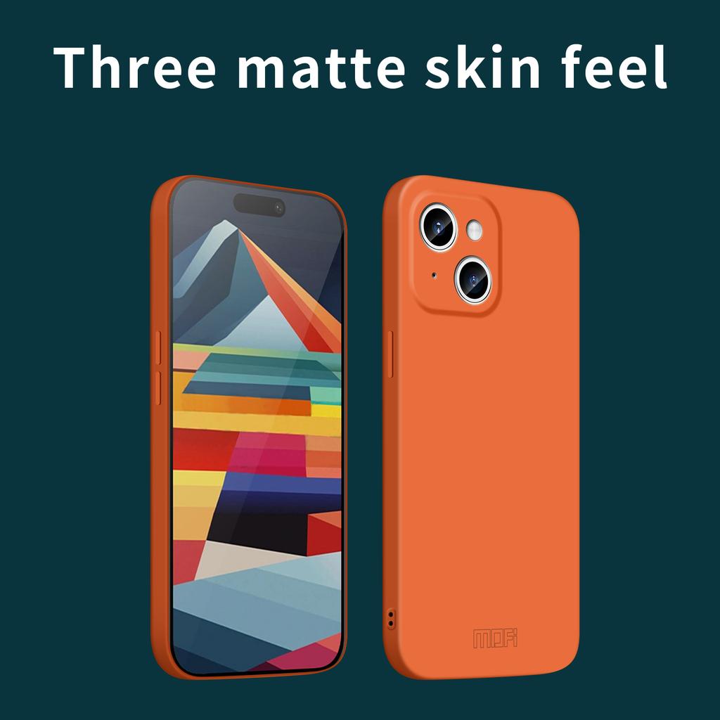 MOFI JK Qin Series Shockproof Matte Case for iPhone 15 Skin-Touch Acrylic+TPU Phone Cover