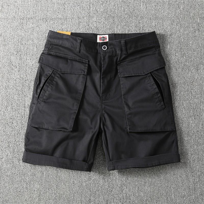 Men's Trendy American Style Stretch Work Shorts with Multi-Pockets - Loose Casual 5-Point Summer Pants.