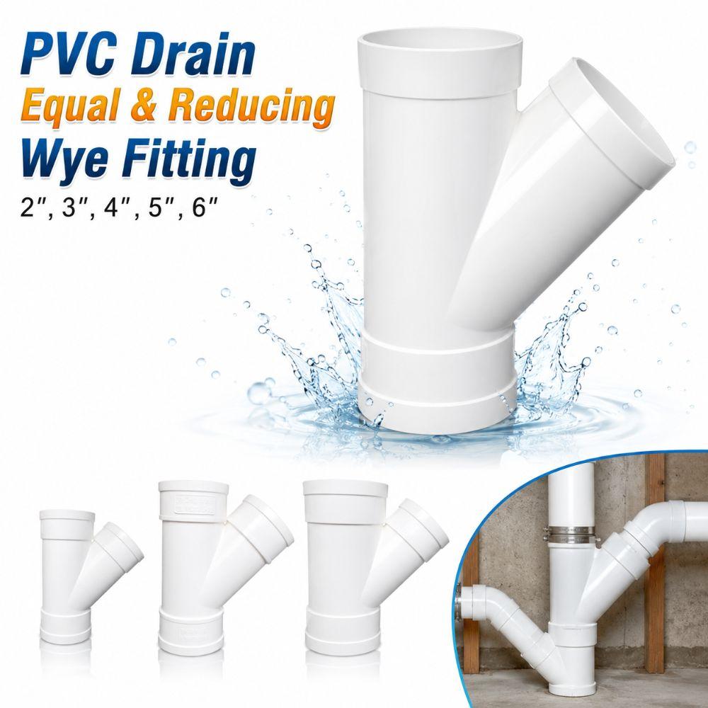 Y-Shaped 3-Way Drainage Pipe Fittings White Drain Pipe Joint  Pipeline Accessories