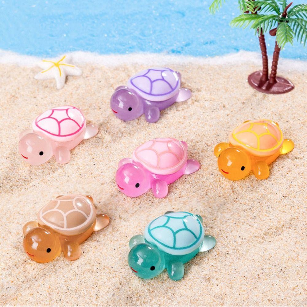 Cartoon Schildkrötenfiguren Miniaturen Kunstharzhandwerk Schildkrötenstatue Autozubehör