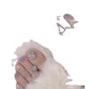 10+4 Pieces Pure Handmade Phototherapy Wearable Feet, Summer Jelly Blue Wearable Nail Art Patch