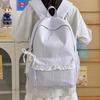 School bag new style for women, INS large capacity high school student leisure travel backpack, candy color-block, sweet style backpack