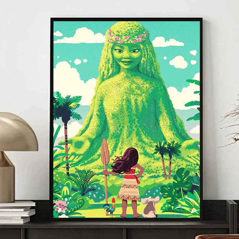 Disney Diamond Painting 5D Diy Moana And Te Fitis Heart Art Mosaic Embroidery Decoration Cross Stitch Gift