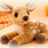 25CM Reindeer Plush Toy Soft Stuffed Animal Laying Down Pose Giraffe Plushies Birthday Xmas Gift for Kids