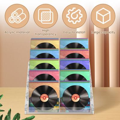 Présentoir Acrylique 4/5 Étages Transparent Organisateur Polyvalent Étagère pour Maquillage Parfum Figurines de Poupées Support de Présentation CD DVD