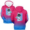 Astro Bot Anime Hoodie Streetwear 3D Huvtröja Herr Dam Cosplay Sport