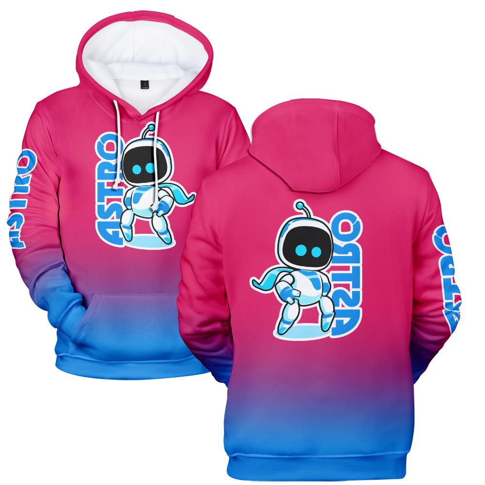 Astro Bot Anime Hoodie Streetwear 3D Hooded Sweatshirt Men Women Cosplay Sports XS