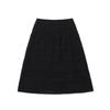 Ennitude Herringbone Crochet Knit Skirt [Black]