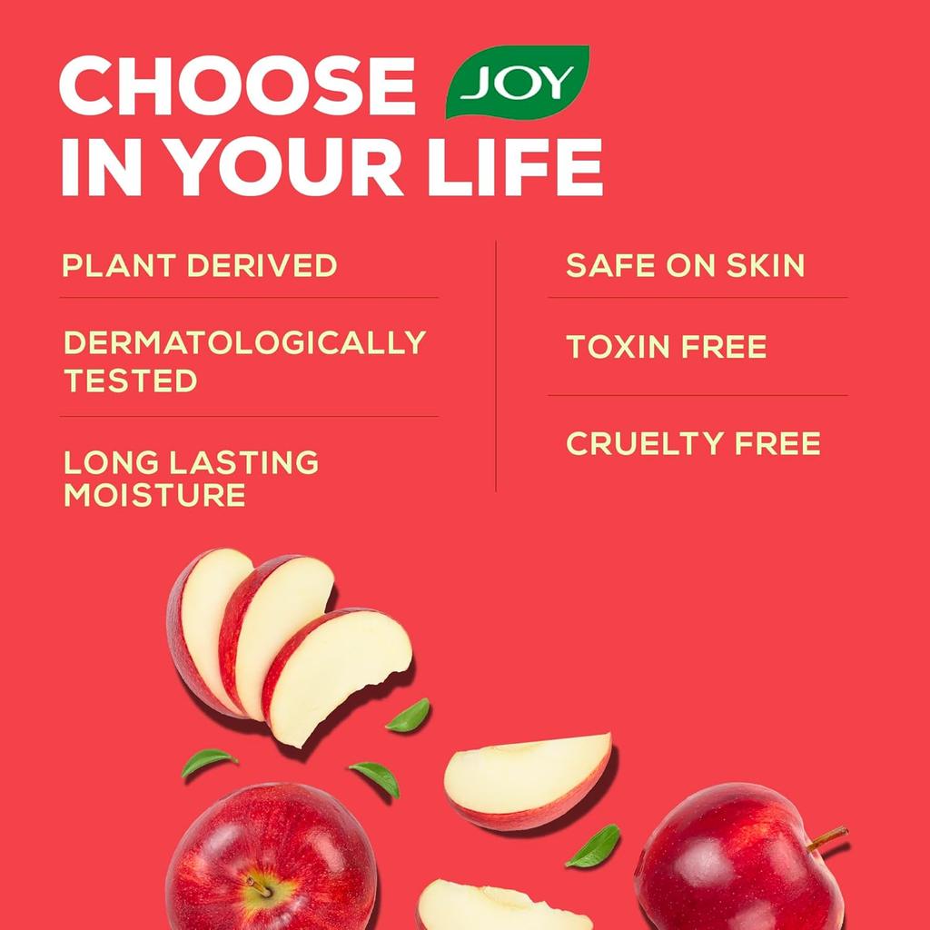 JOY Skin Fruits Moisturizing Cream With Apple Jojoba Almond Oil 500 Ml Non Sticky Hydrating Lotion For Face Hands Body Soft Glowing Skin