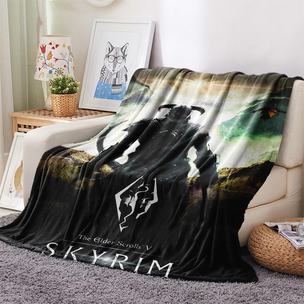 Tamriel Print FlAannel Blanket, High quality Comfortable for All Seasons, Home Decor, Warmth and Comfort