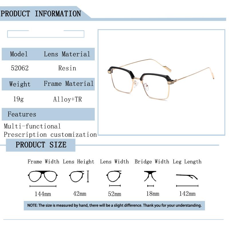 New Fashion Brand Design Women Eyebrows Eyeglass Frame Anti Blue Light Short Sight Prescription Myopia Glasses Photochromic -1.5