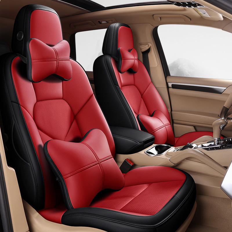 Full Coverage Genuine Leather Seat Cushion for BMW 5 Series and Porsche Cayenne