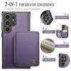 JEEHOOD J05 For Samsung Galaxy S23 Ultra Case Leather Mobile Cover with Detachable Magnetic Card Bag