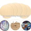 Creative DIY Wood Slices Set: Round & Square Poplar Plywood for Children's Hand-Painted Decorations