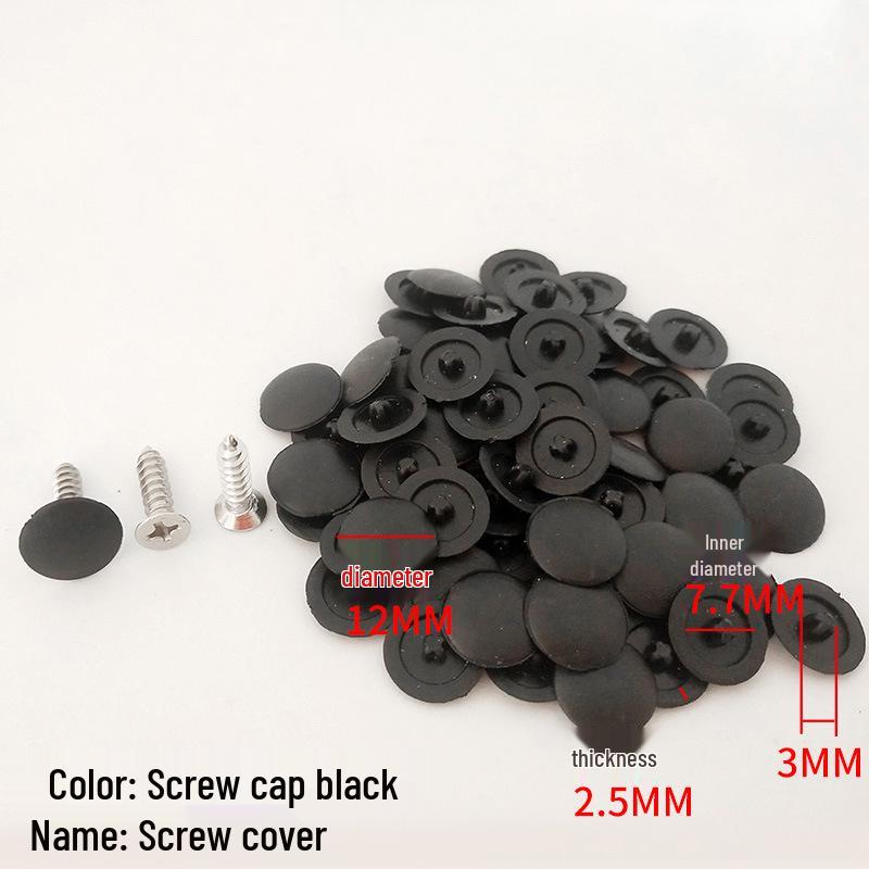 Decorative Plastic Screw Caps for Furniture and Wardrobes - Three-in-One Design
