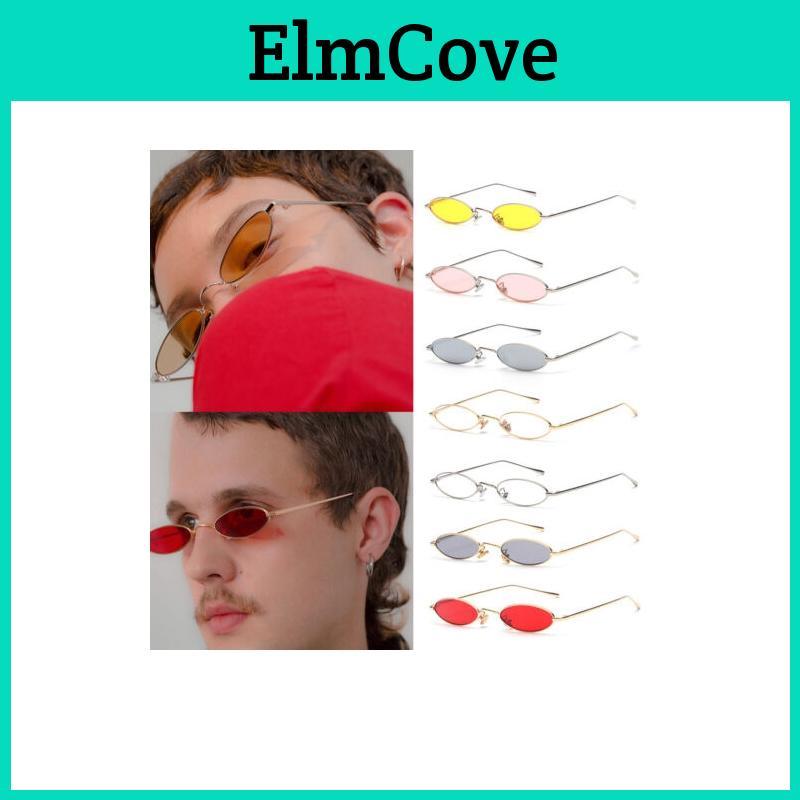 Vintage Küçük Oval Çerçeveli Güneş Gözlüğü Kadın Retro Moda Gözlükleri Zamansız Tasarımlı