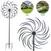 Rainbow Color Windmill Double-Layer Iron Windmill Wear Resist Public Craft Windmill for Yard Decoration Accessories Tool