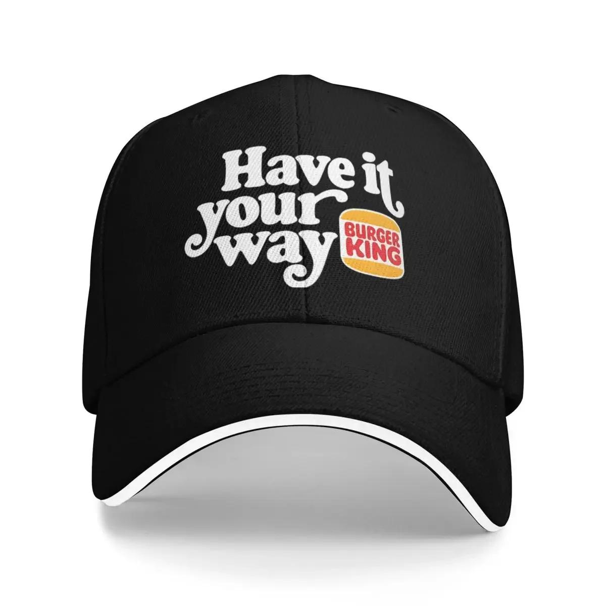 

Have It Your Way Burger King Most Memorable Retro Ad Slogan Durable for All Seasons Unisex Hats Women s Cap Cap Man Summer One Size