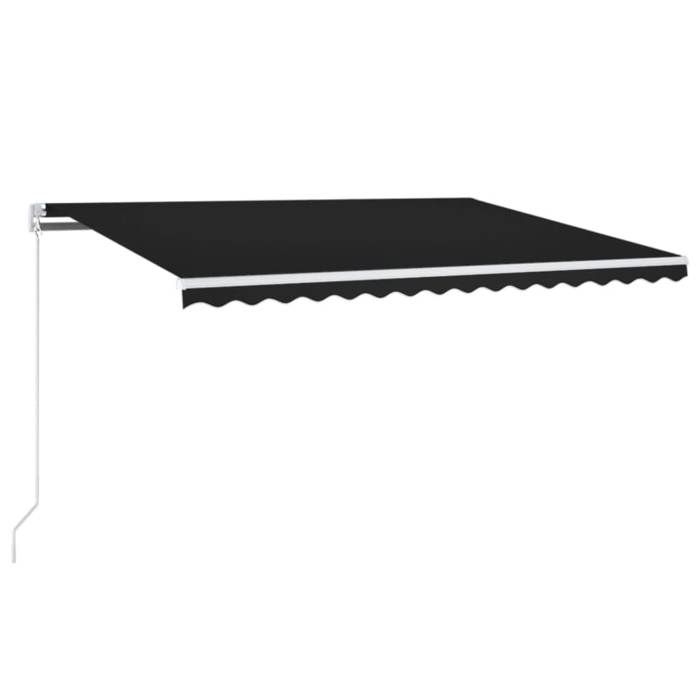 Auvent rétractable - MAISON EXCLUSIVE - Auvent manuel rétractable - 400x350 cm - Cadre aluminium - Tissu polyester PU