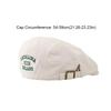 Vintage Y2k Beret Hat Adjustable Letter Embroidery Newsboy Cap Breathable Cotton Flat Cap