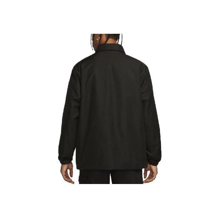 Nike Authentics Solid Logo Single-Breasted Jacket Men Jackets Black FD7843-010
