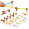 Cute 6/12PCS Stretchable Dog Toy Telescopic Spring Animals Sensory Stress Relief Durable Squeeze Interactive Pet Puzzle Toy