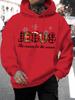 Christmas Print Casual Sports Outdoor Men's Long Sleeve Hooded Sweatshirt Men's Top Autumn and Winter Men's Clothing