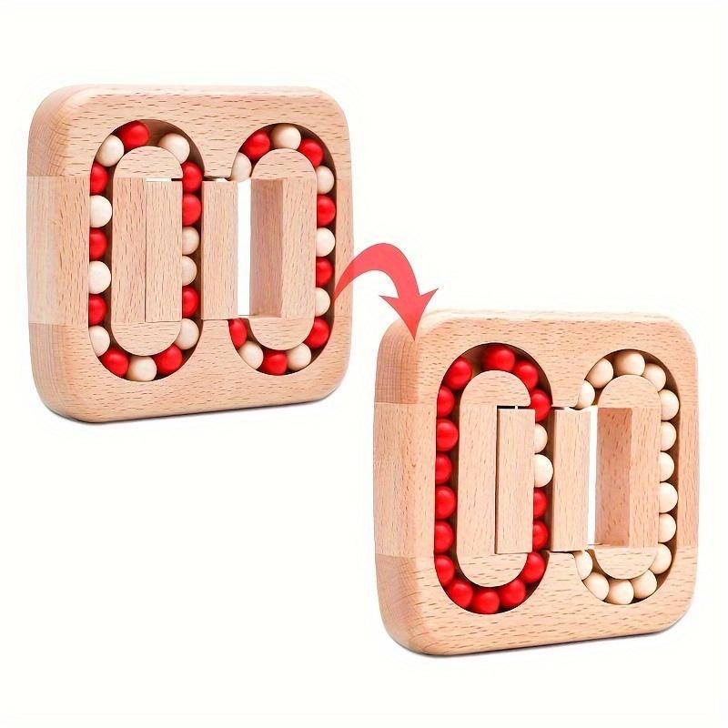 1Set Maze Ball Game, Creative Ring Solving Maze Adult Stress Relieving Puzzle Game, Wooden Plane Ball Hole Lock Luban Lock