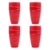 4Pcs Plastic Tumblers Set Reusable Tumbler Glasses with Swirl Design Stackable Water Cups for Garden Picnics Camping BBQs Parties