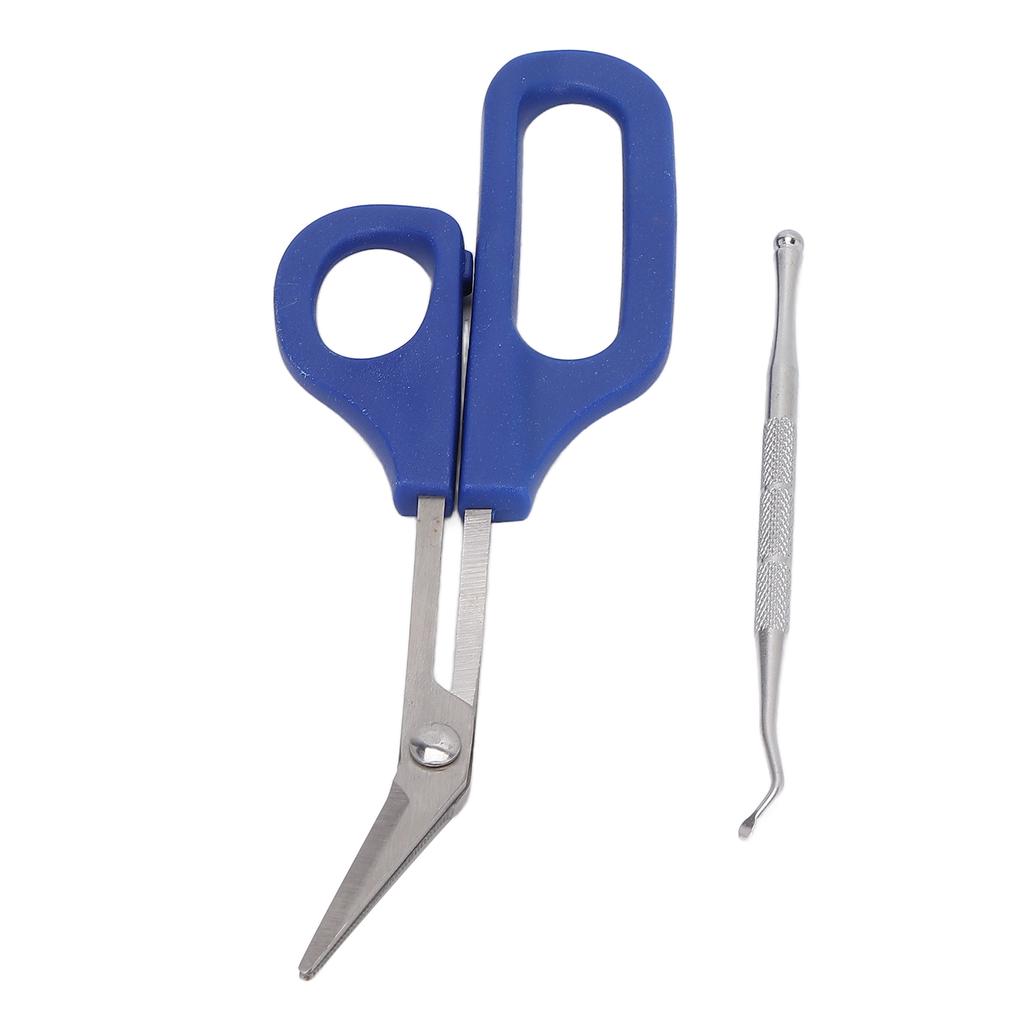 Ergonomische Zehennagelschere mit Griff, Zehennagelknipser, Feile für eingewachsene Zehennägel für ältere Schwangere