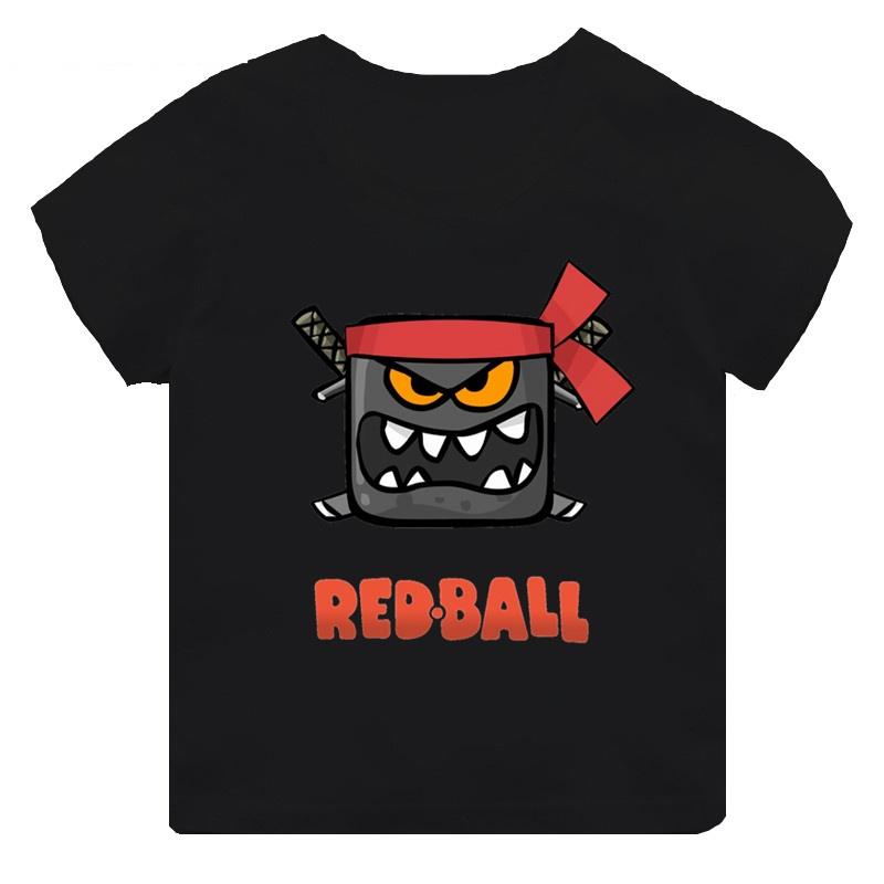 Hot Sale Red Ball 4 Print Cartoon Kids Funny Summer Tops Men Women Adults Children Boy Gril Kids Parent Child Cotton T shirt