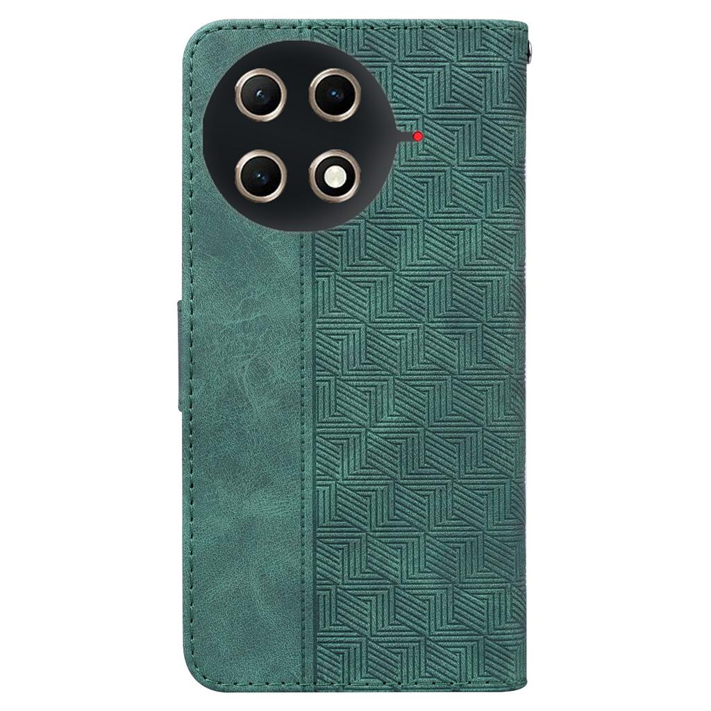 For TECNO Camon 30S 4G/30S Pro 4G Case Geometry Pattern Leather Wallet Phone Cover with Wrist Strap