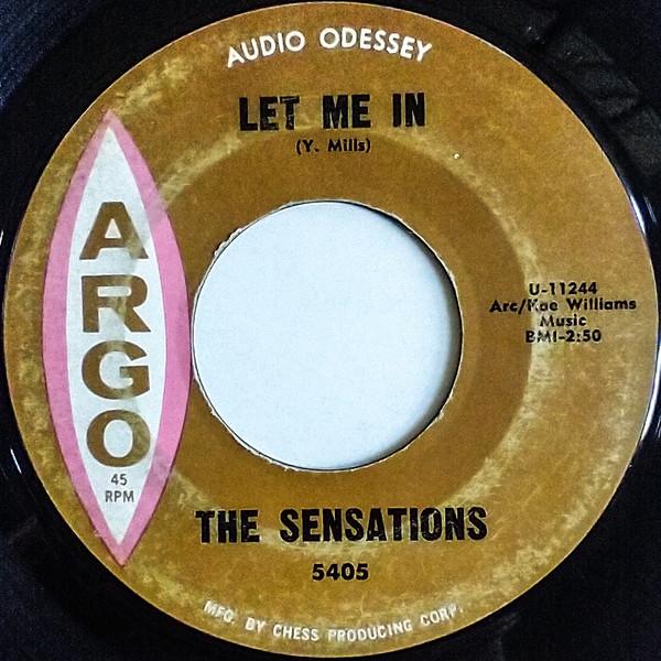

7inch Record SENSATIONS - Let Me In 5405 Argo 1961 US Soul/Funk Used