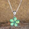 European and American Five Petal Flower Fashionable Necklace for Women Simple and Luxurious Versatile Style