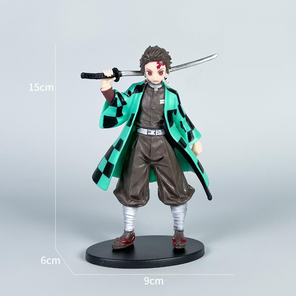 10cm Demon Slayer: Kimetsu No Yaiba Anime Figure Nezuko Kamado/Zenitsu Agatsuma Action Figure Collection Model Doll Toys Gifts