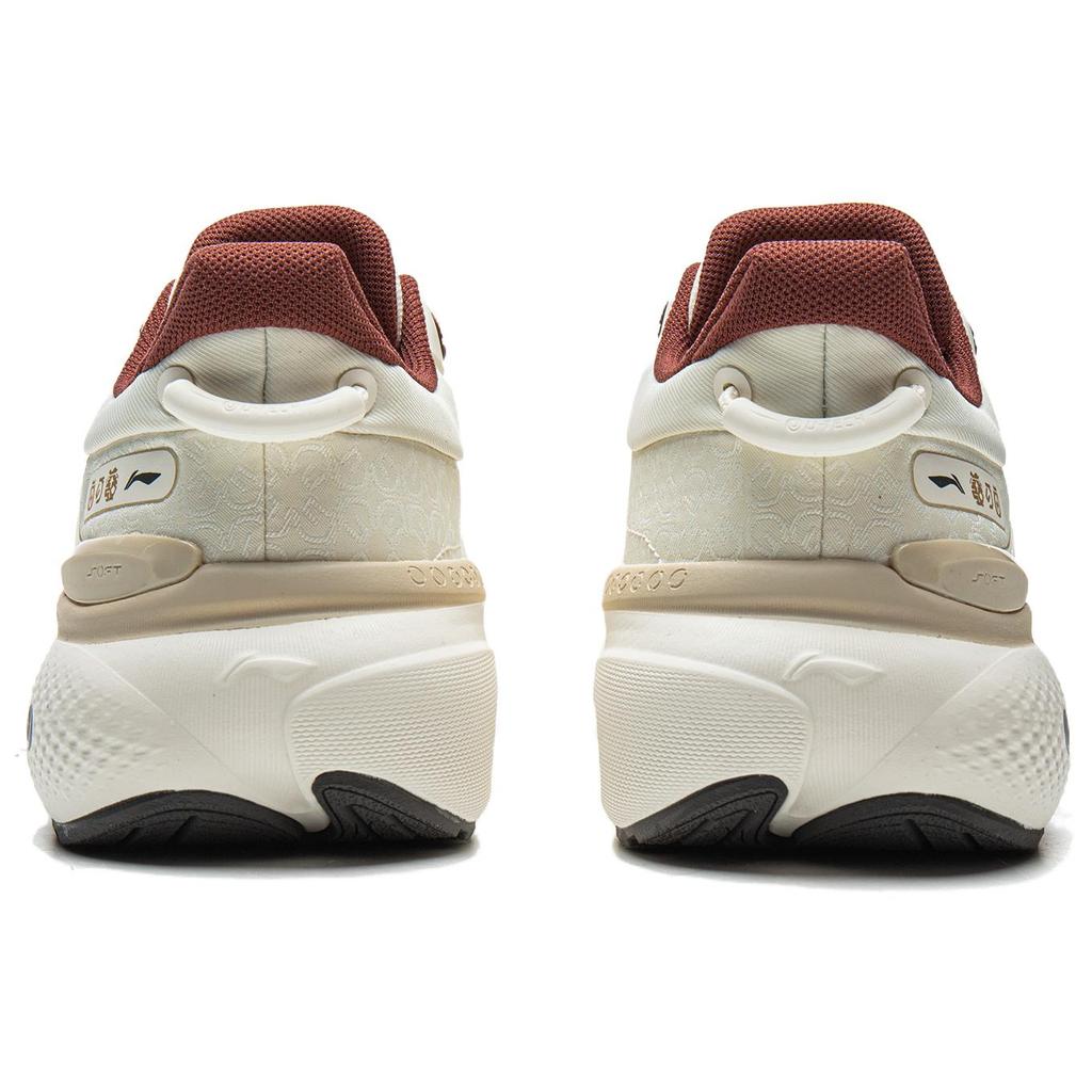Li Ning SOFT PLUS 2 Cushioning Slip Resistant Abrasion Resistant Height Increasing Low Top Casual Shoes Women's Ecru AGLW014-1