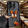 Butterfly Orange Rose Art Shockproof Soft Phone Case For Xiaomi Redmi Note 15 14 13 12 11 10 9 8 Pro Anti-Slip Anti-Fall Cover