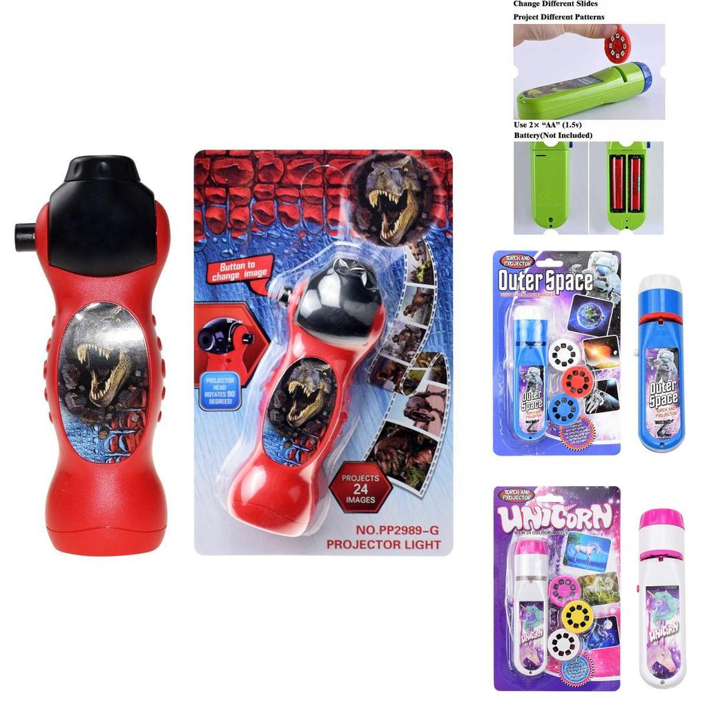 Torch Projector For Kids Featuring 24 Colorful Patterns And Themes**